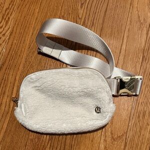 lululemon athletica Cream Fleece Crossbody Bag
